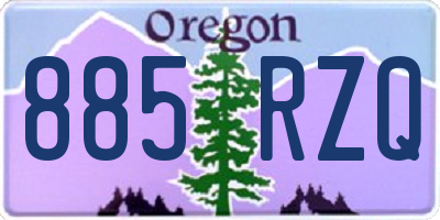 OR license plate 885RZQ