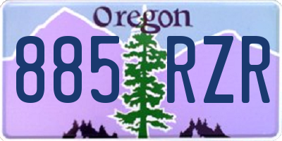 OR license plate 885RZR