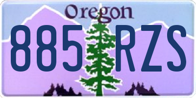 OR license plate 885RZS