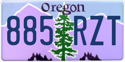 OR license plate 885RZT