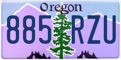 OR license plate 885RZU