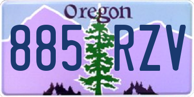 OR license plate 885RZV