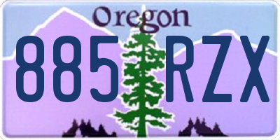 OR license plate 885RZX