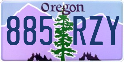 OR license plate 885RZY