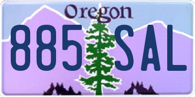 OR license plate 885SAL