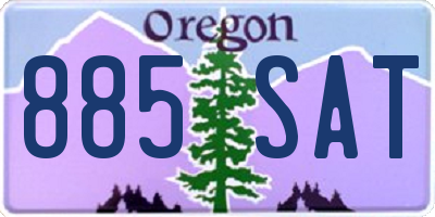 OR license plate 885SAT