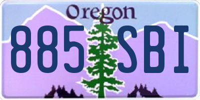 OR license plate 885SBI