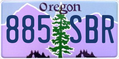 OR license plate 885SBR