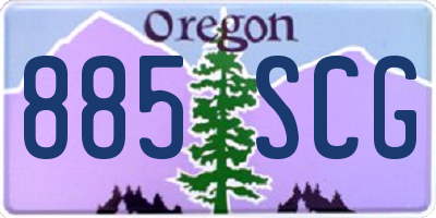 OR license plate 885SCG