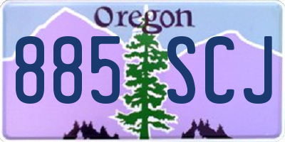 OR license plate 885SCJ