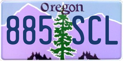 OR license plate 885SCL