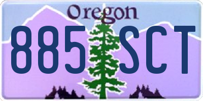 OR license plate 885SCT