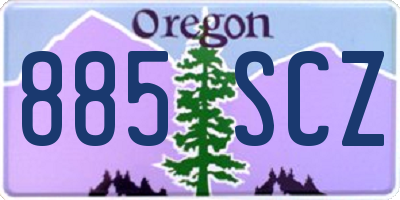 OR license plate 885SCZ