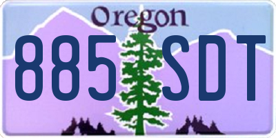 OR license plate 885SDT