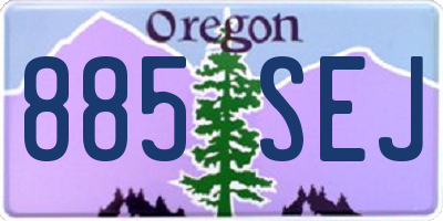 OR license plate 885SEJ