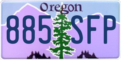 OR license plate 885SFP