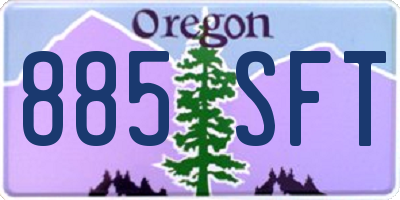 OR license plate 885SFT