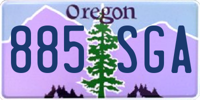 OR license plate 885SGA