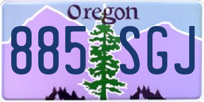 OR license plate 885SGJ