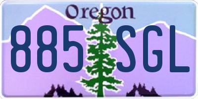 OR license plate 885SGL