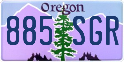 OR license plate 885SGR