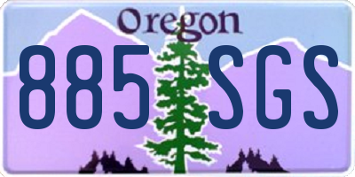 OR license plate 885SGS