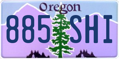 OR license plate 885SHI