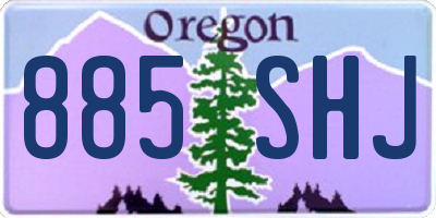 OR license plate 885SHJ