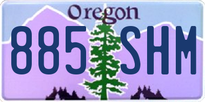 OR license plate 885SHM