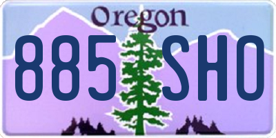 OR license plate 885SHO