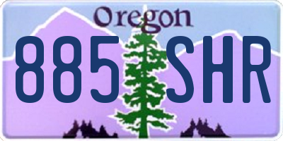 OR license plate 885SHR