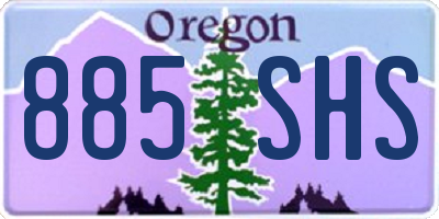 OR license plate 885SHS