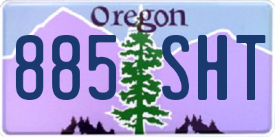 OR license plate 885SHT