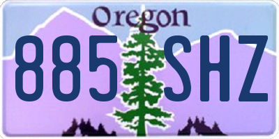 OR license plate 885SHZ