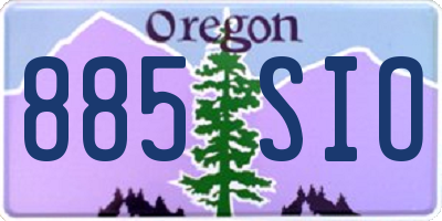 OR license plate 885SIO