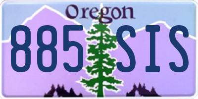 OR license plate 885SIS