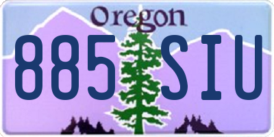 OR license plate 885SIU