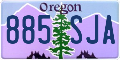 OR license plate 885SJA