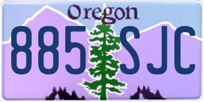 OR license plate 885SJC