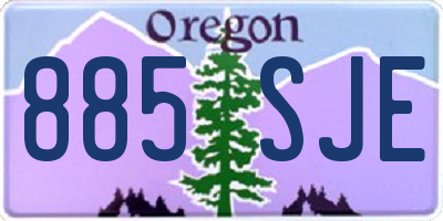 OR license plate 885SJE
