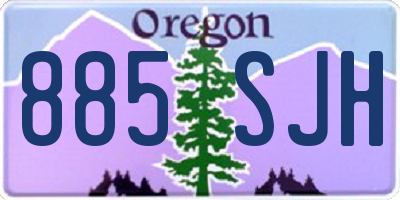 OR license plate 885SJH
