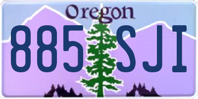 OR license plate 885SJI