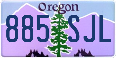 OR license plate 885SJL