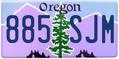 OR license plate 885SJM