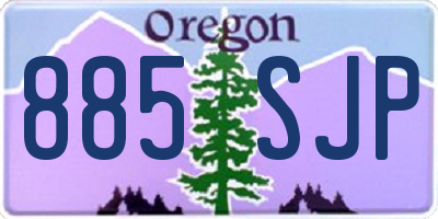 OR license plate 885SJP