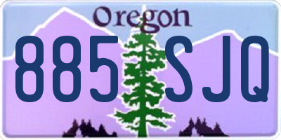 OR license plate 885SJQ