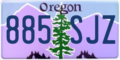 OR license plate 885SJZ