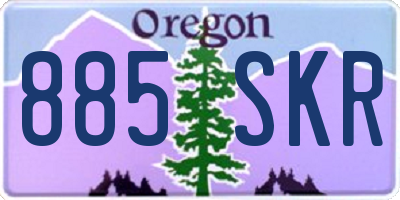 OR license plate 885SKR