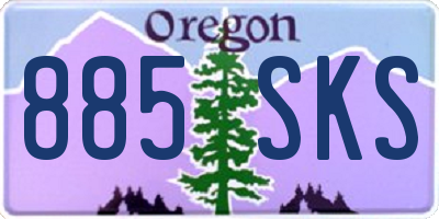 OR license plate 885SKS