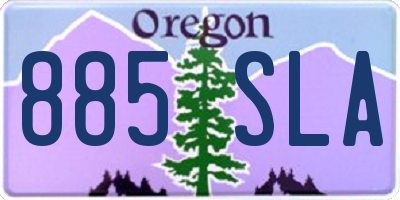 OR license plate 885SLA